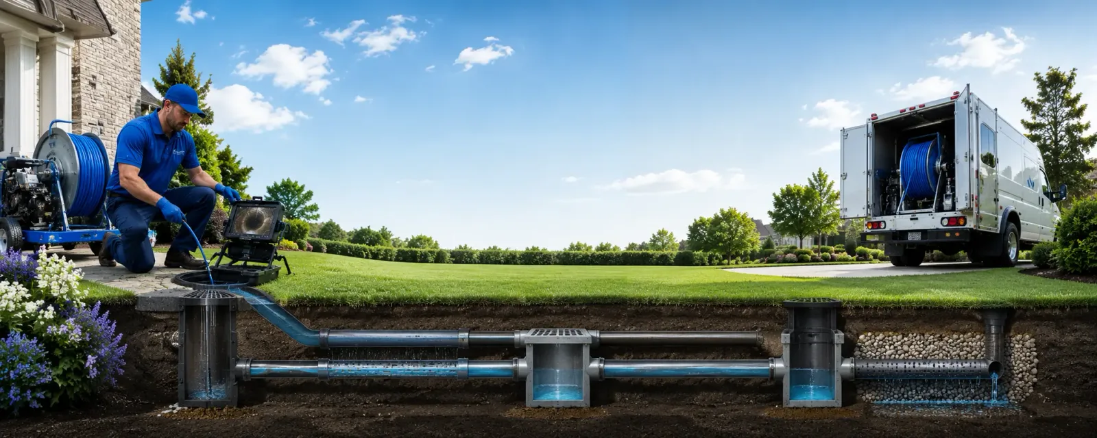 Outdoor drain cleaning information for Kanawha, IA